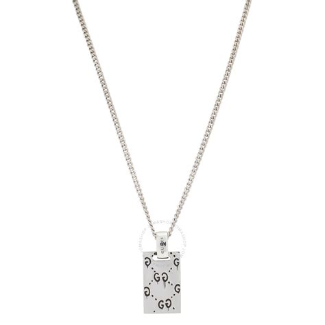 ghost motif pendant necklace gucci|gucci ghost necklace on neck.